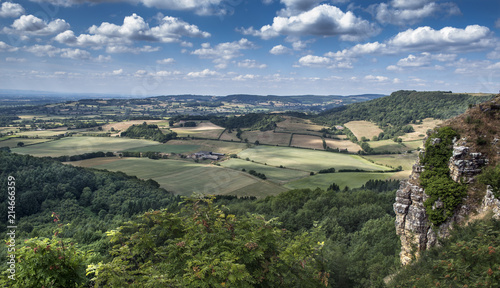 A view of Sutton Bank in North Yorkshire in summer from the White Horse