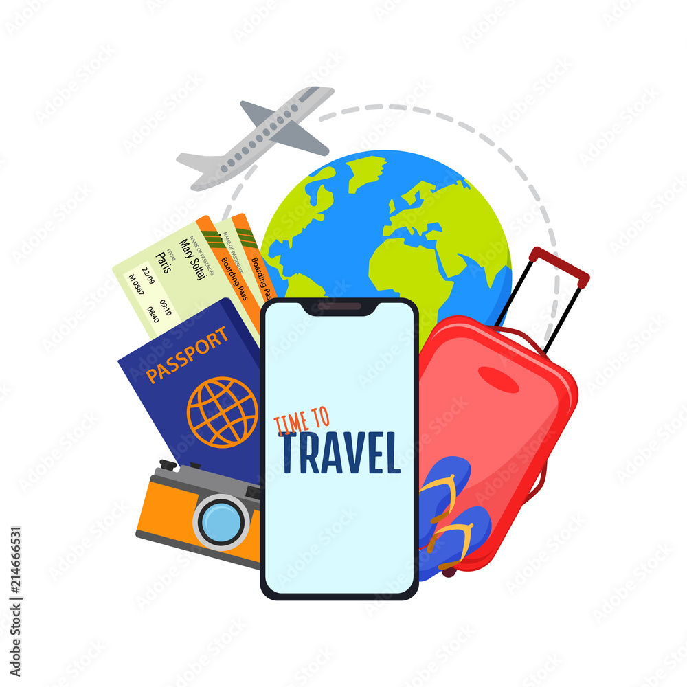 travel around the world cartoon