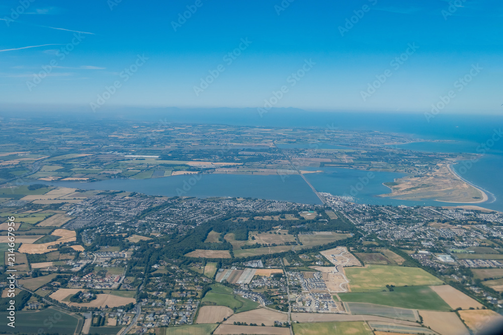 Aerial view of rural scene near Rahulk, Dublin Airport