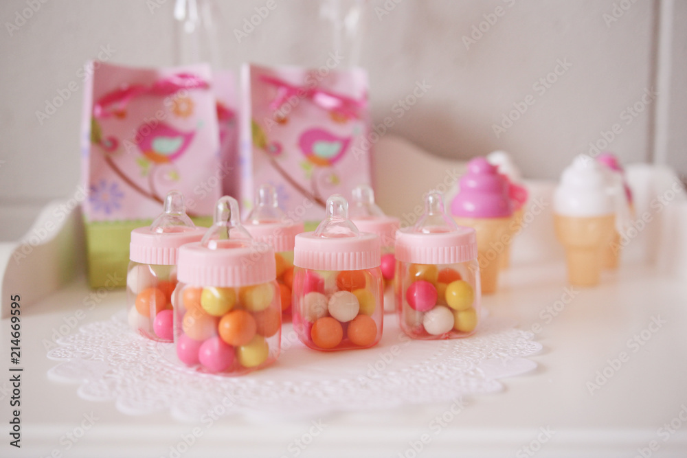 small bottle with candy. sweet. candy bar small bottle with candy. sweet. candy bar