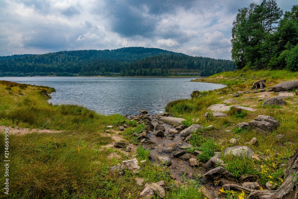 Fototapeta premium Sea / dam in Black Forest / Schwarzwald, Schwarzenbachtalsperre, Germany