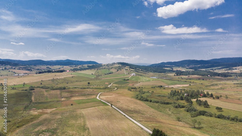 beautiful landscape of fields and roads beautiful landscape of fields and roads