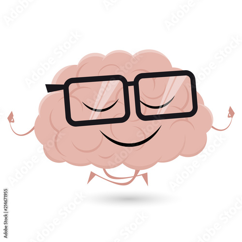 funny brain is doing yoga