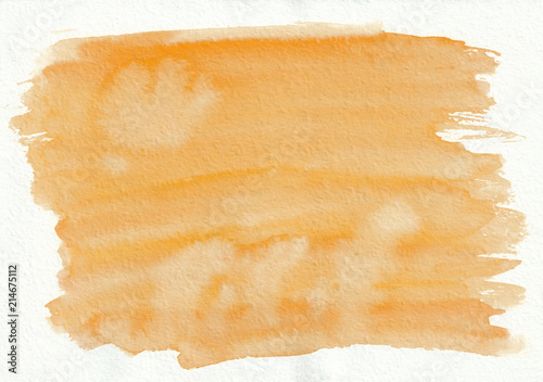 Orange ginger horizontal watercolor gradient hand drawn background