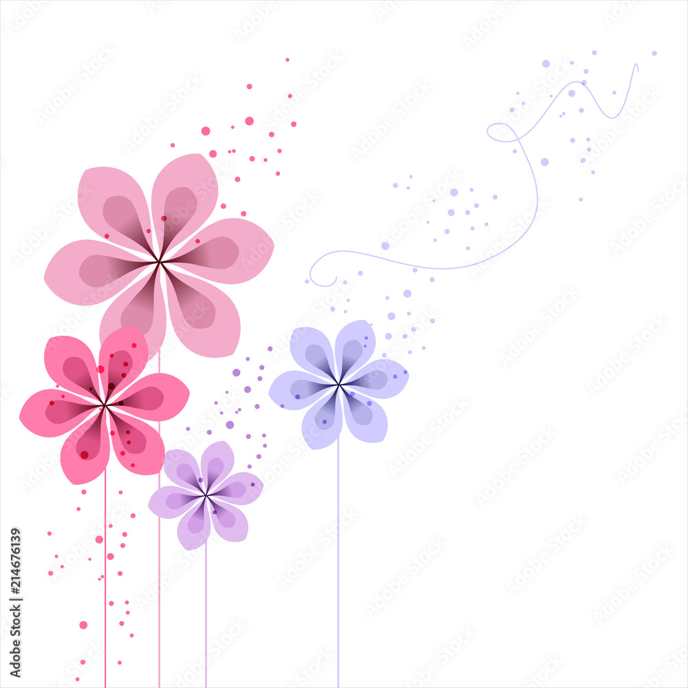vector background with Flower vector background with Flower