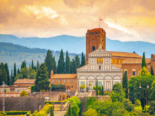 Basilica San Miniato al Monte in Florence, Tuscany, Italy. photo