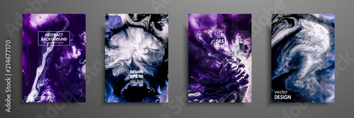 Colorful covers design set with textures. Closeup of the painting. Abstract bright hand painted background, fluid acrylic painting on canvas. Fragment of artwork. Modern art.