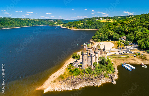 The Chateau de Val, a medieval castle on a bank of the Dordogne in France