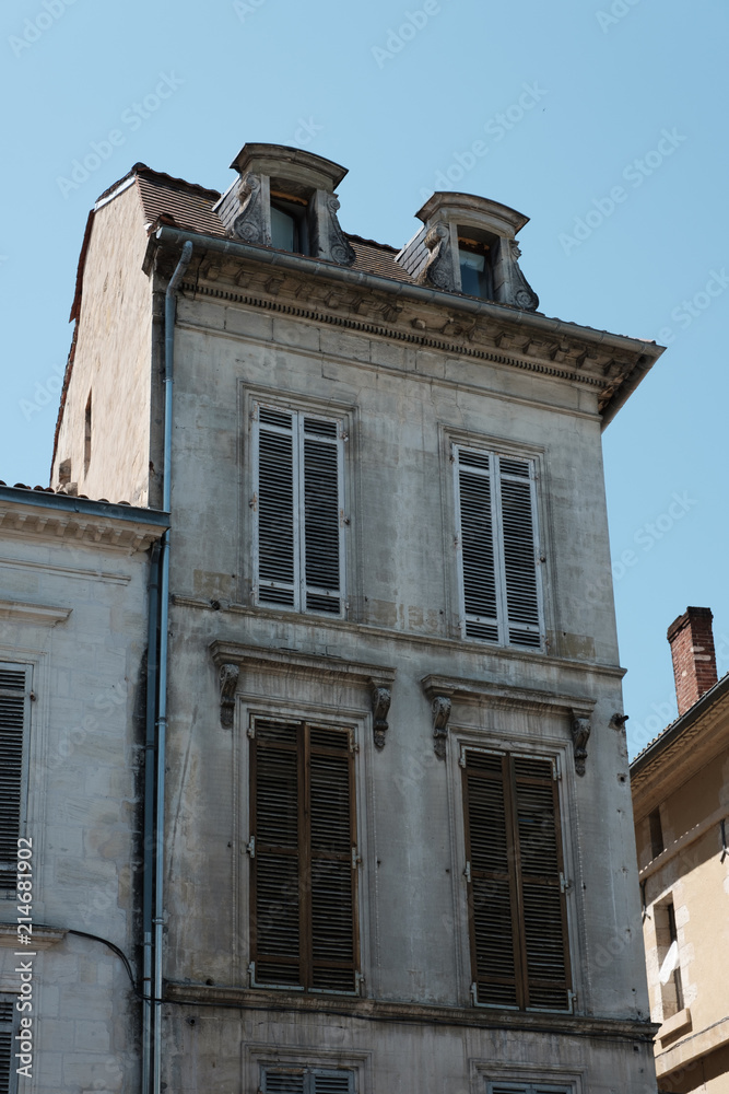 Häuser in Bergerac, Nouvelle-Aquitaine, Frankreich