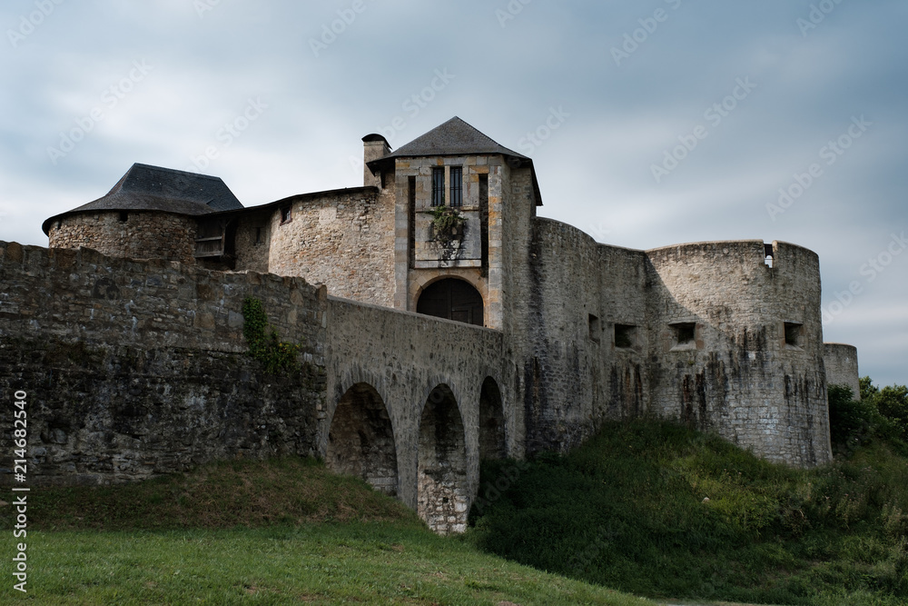 Burg in Mauléon-Licharre, Nouvelle-Aquitaine, Frankreich