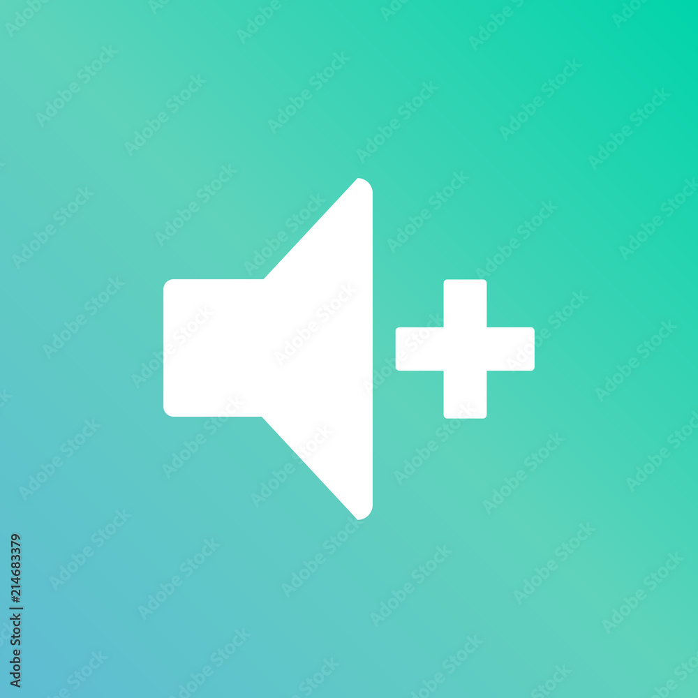 Fototapeta premium icono color azul verde subir volumen musica