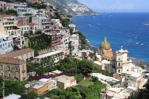 Panoramic view of Positano, Italy