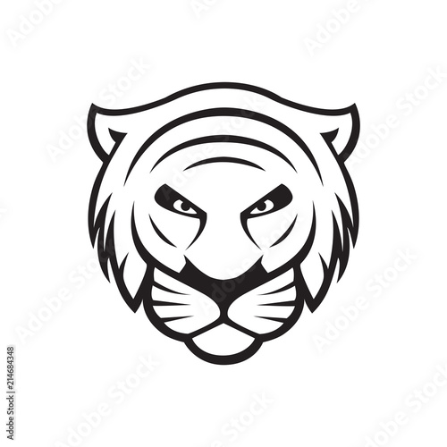 Fototapeta Naklejka Na Ścianę i Meble -  tiger head logo vector element. animal logo template