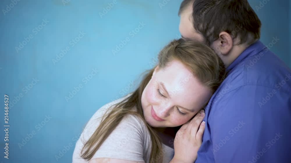 Sweet couple hugging, family planning, romantic feelings, soul mates affection Sweet couple hugging, family planning, romantic feelings, soul mates affection