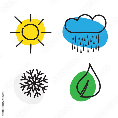 Seasons - winter, spring, summer and autumn.