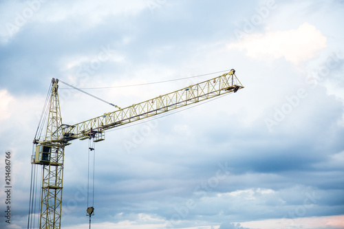 Construction crane in the sky