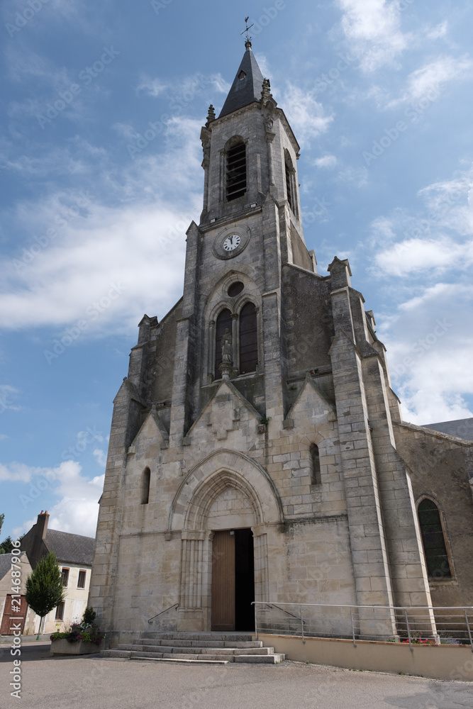 Kirche in Henrichemont, Centre-Val de Loire, Frankreich