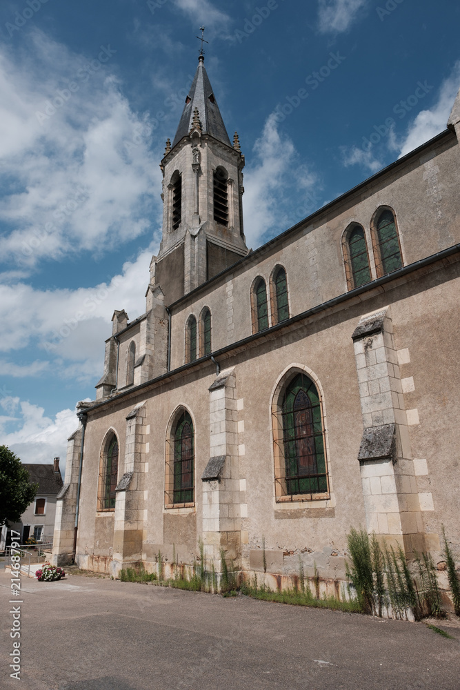 Kirche in Henrichemont, Centre-Val de Loire, Frankreich