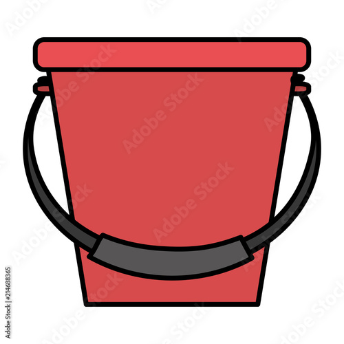 color plastic bucket object style icon