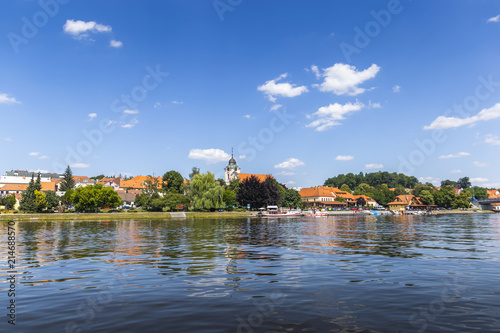 Tyn nad Vltavou and Vltava river. Czech republic. photo