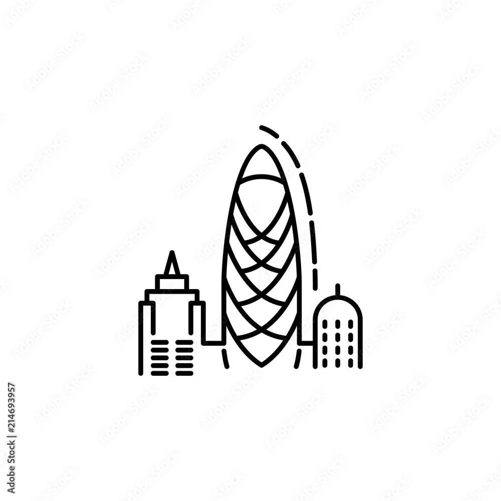 landscape of London dusk style icon. Element of travel icon for mobile concept and web apps. Thin line landscape of London dusk style icon can be used for web and mobile