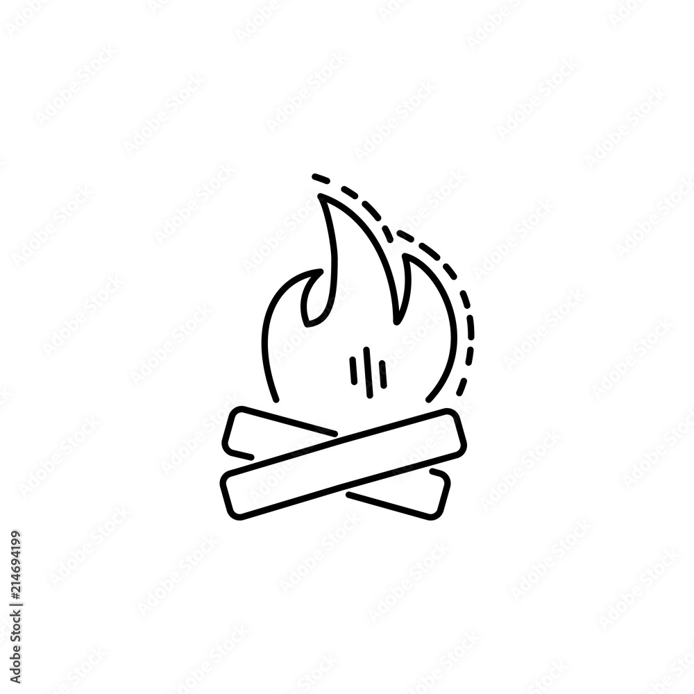 bonfire dusk style icon. Element of travel icon for mobile concept and web apps. Thin line bonfire dusk style icon can be used for web and mobile bonfire dusk style icon. Element of travel icon for mobile concept and web apps. Thin line bonfire dusk style icon can be used for web and mobile
