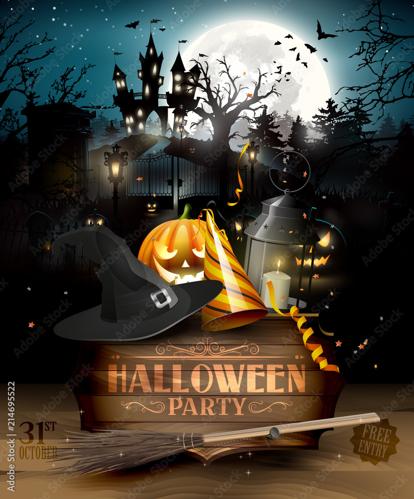 Fototapeta premium Halloween party background