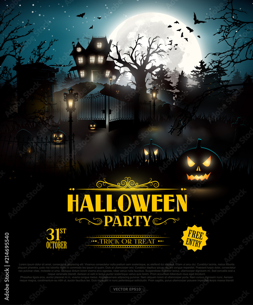 Fototapeta premium Halloween party background