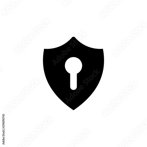 shield and keyhole icon. Element of web icon for mobile concept and web apps. Glyph shield and keyhole icon can be used for web and mobile