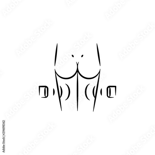 cellulite removal icon. Element of anti aging icon for mobile concept and web apps. Thin line cellulite removal icon can be used for web and mobile