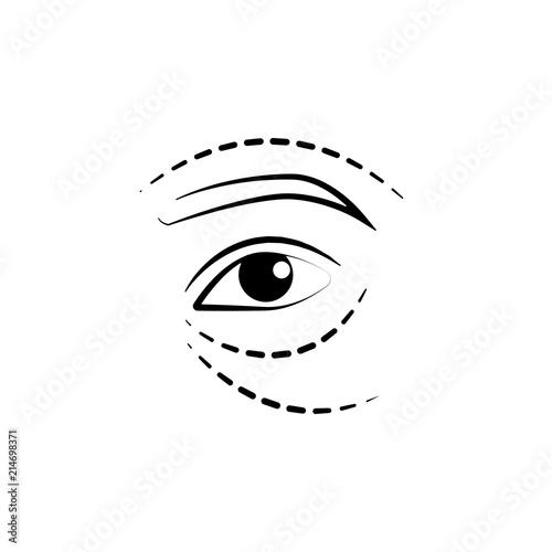 eye lift icon. Element of anti aging icon for mobile concept and web apps. Thin line eye lift icon can be used for web and mobile