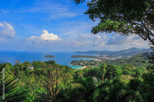 Viewpoint Karon is one of the beautiful in Phuket. The beach and sea view. The tourists are visiting throughout the journey. © bangprik