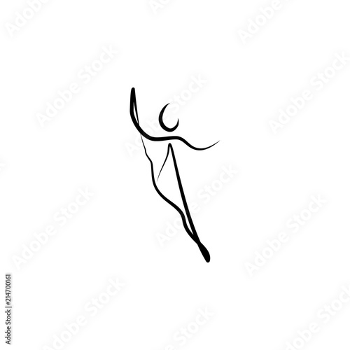 dancer icon. Element of dance icon for mobile concept and web apps. Thin line dancer icon can be used for web and mobile