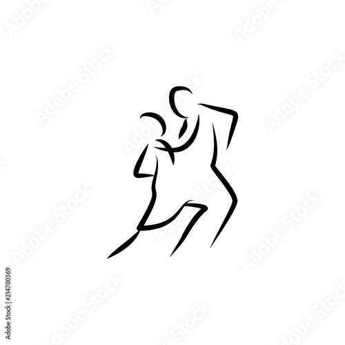 dancer icon. Element of dance icon for mobile concept and web apps. Thin line dancer icon can be used for web and mobile