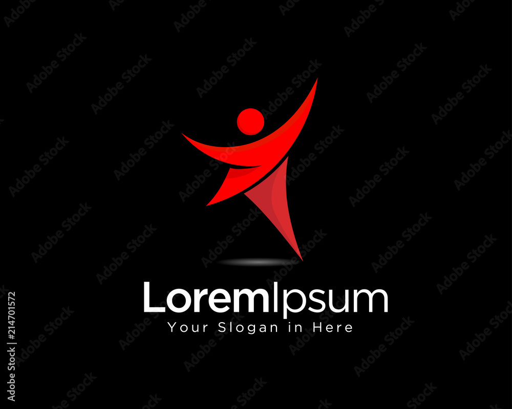 arrow star logo, human success star logo arrow star logo, human success star logo