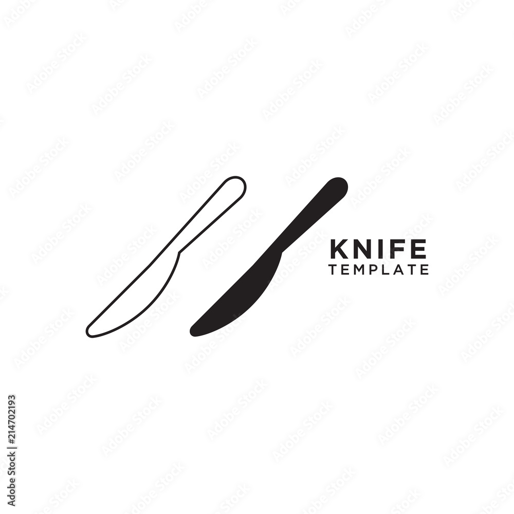 Knife graphic design template Knife graphic design template