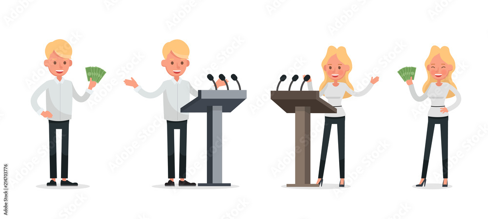 Set of Businessman and Businesswoman character vector design. no67 Set of Businessman and Businesswoman character vector design. no67
