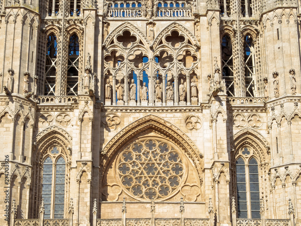 Details of the west facade of the Cathedral of Saint Mary - Burgos, Castile and Leon, Spain
