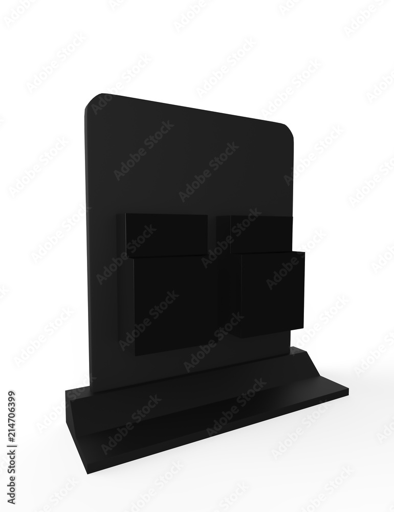 Flyer holder box for customisation 3d illustration Flyer holder box for customisation 3d illustration