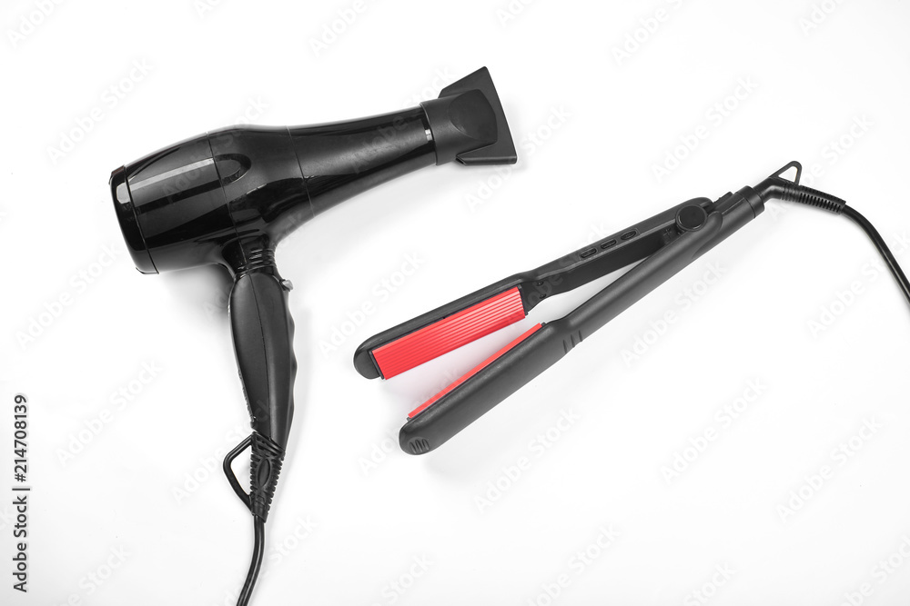 Hair dryer isolated on white background StockFoto Adobe Stock