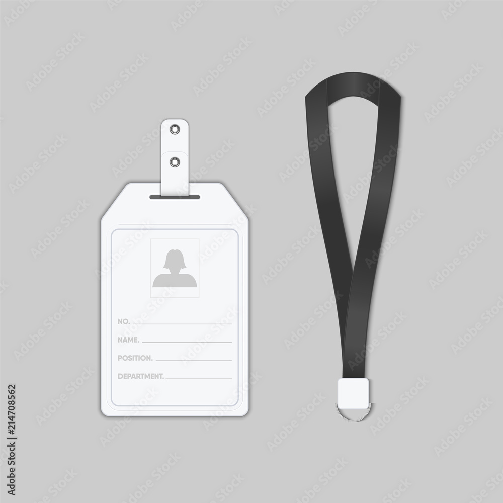 Obraz premium Employees identification card, Tag name, Vector, Illustration