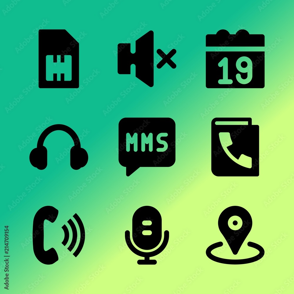 Vector icon set about mobile device with 9 icons related to cyberspace, book, triangle, on, technology, mark, gadget, dialog, keyboard and timer Vector icon set about mobile device with 9 icons related to cyberspace, book, triangle, on, technology, mark, gadget, dialog, keyboard and timer