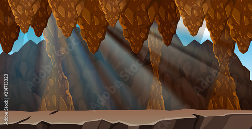 A mystery cave landscape