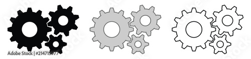 Three gears (12, 8 and 6 teeth). Black Gray and White version, can be used as 