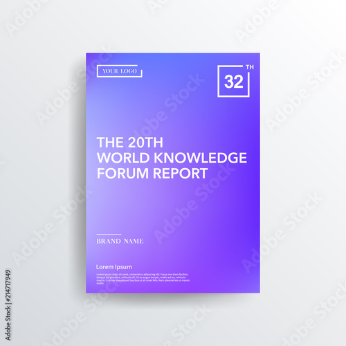 Colorful color brochure design, abstract cover design, iridescent background
