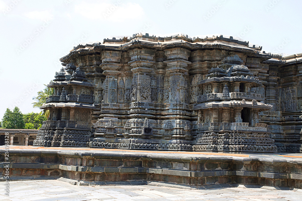 Chennakesava temple, Belur, Karnataka. View from South West.