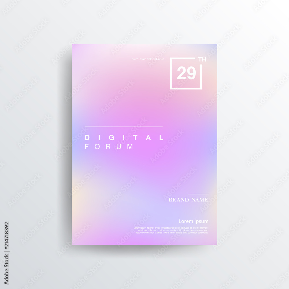 Fototapeta premium Colorful color brochure design, abstract cover design, iridescent background