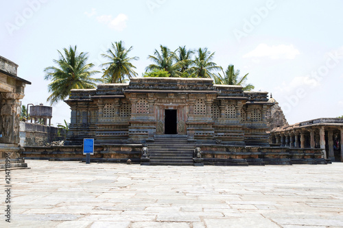 Kappe Channigraya temple on the south of Chennakeshava temple, Belur, Karnataka. The temple was built by Queen Shantala Devi in 1117 AD. photo