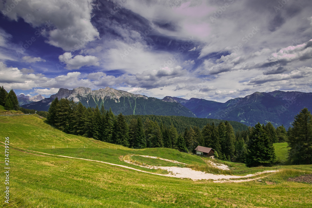 Veduta panoramica dal massiccio di Latemar in Trentino Alto-Adige