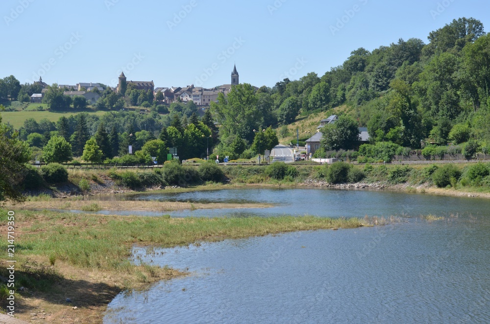 Salles-Curan, french Village, Aveyron, France